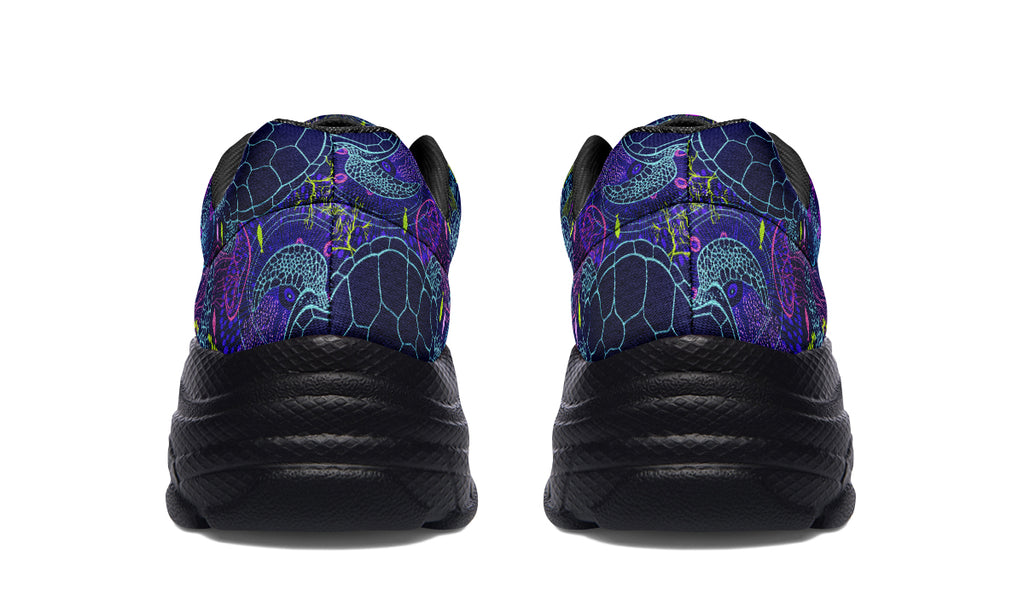 Sea Turtles Chunky Sneakers - Offbeat Sweetie