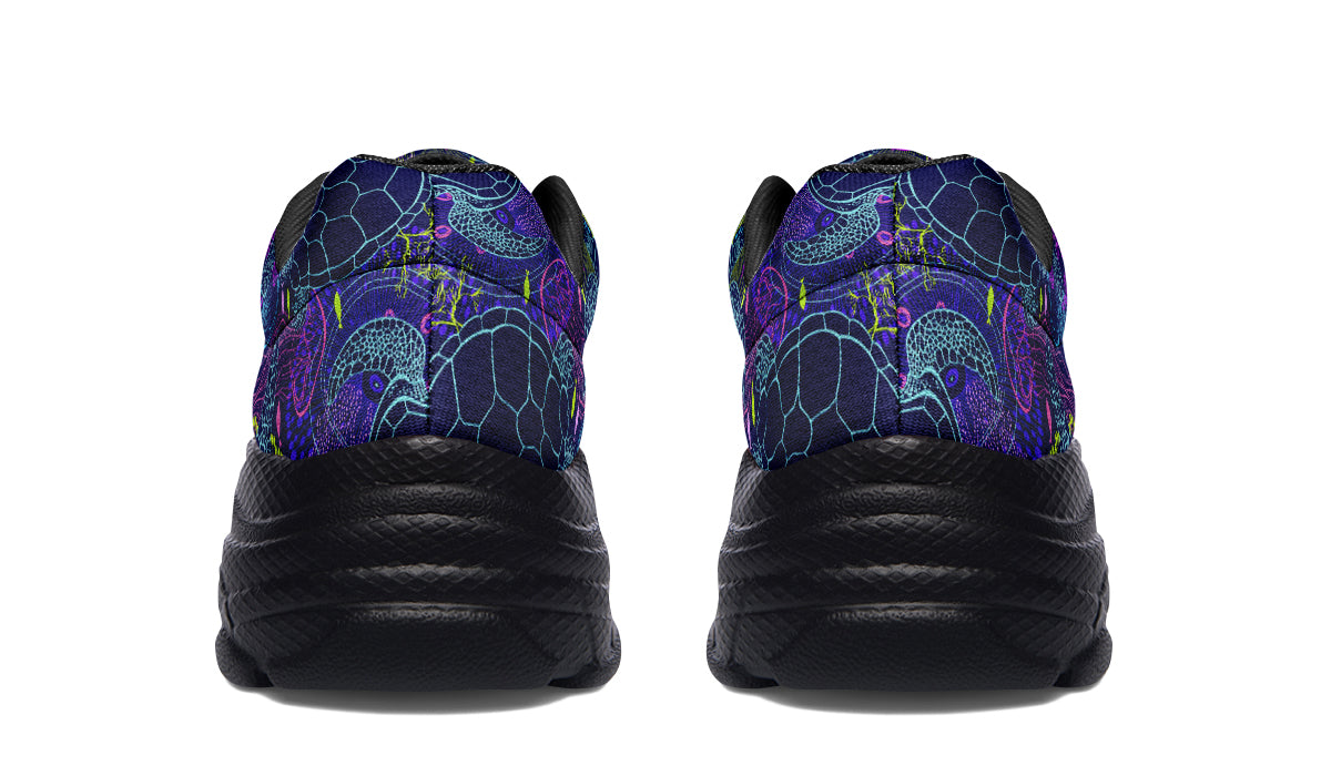 Sea Turtles Chunky Sneakers - Offbeat Sweetie