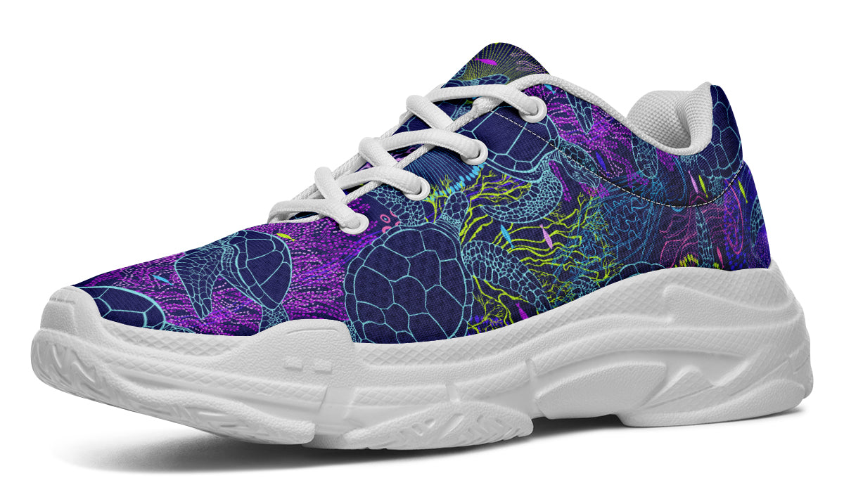 Sea Turtles Chunky Sneakers - Offbeat Sweetie