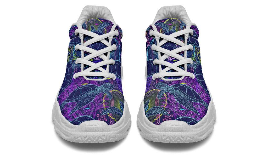 Sea Turtles Chunky Sneakers - Offbeat Sweetie