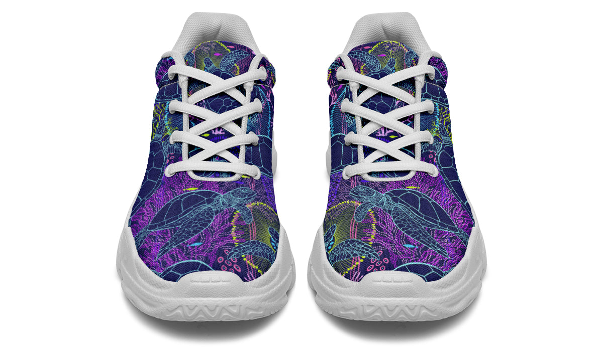 Sea Turtles Chunky Sneakers - Offbeat Sweetie