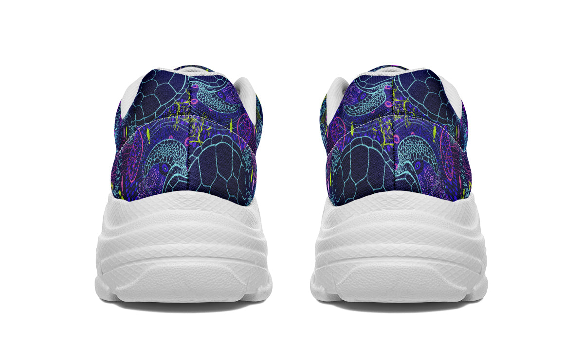 Sea Turtles Chunky Sneakers - Offbeat Sweetie