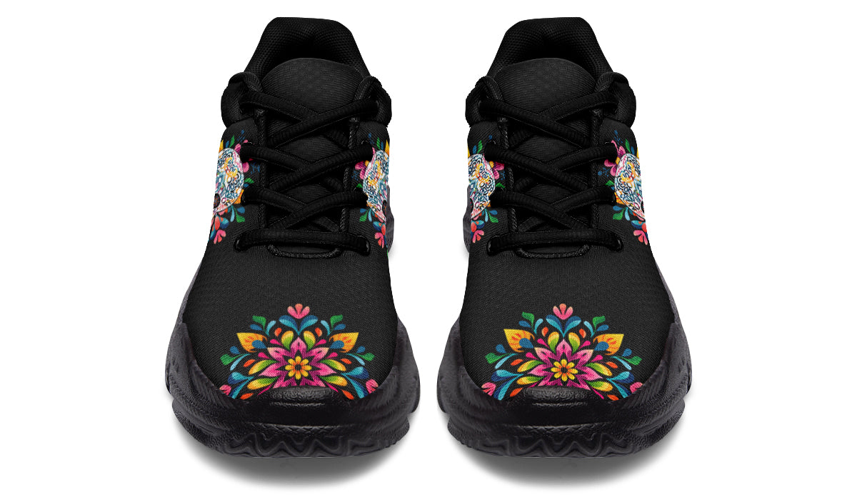Sugar Skull Chunky Sneakers - Offbeat Sweetie