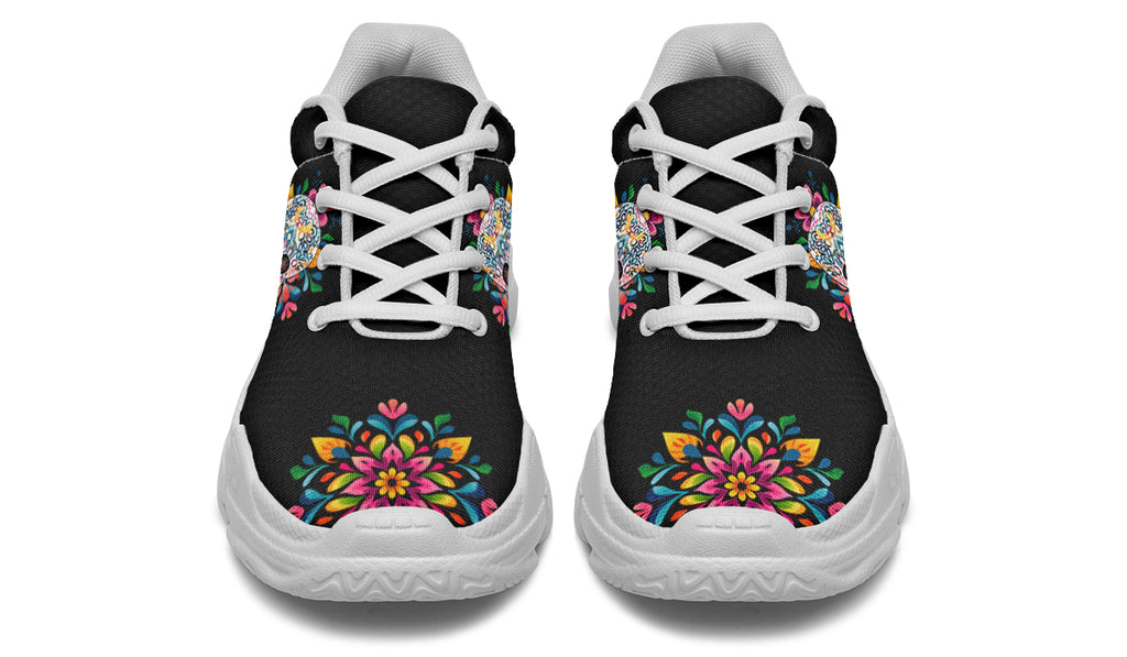 Sugar Skull Chunky Sneakers - Offbeat Sweetie