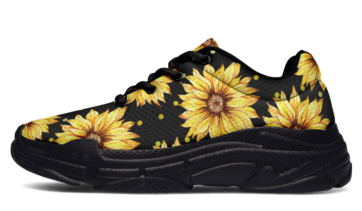 Sunflowers Chunky Sneakers - Offbeat Sweetie