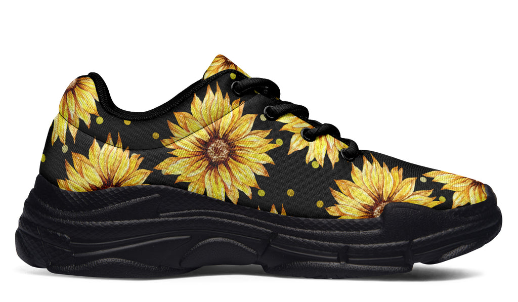 Sunflowers Chunky Sneakers - Offbeat Sweetie