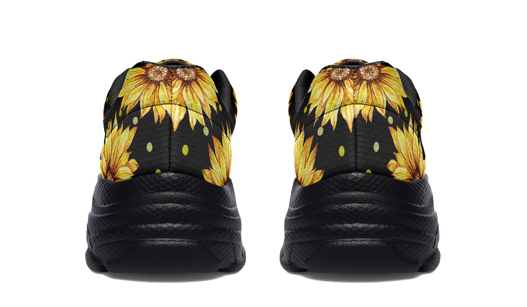 Sunflowers Chunky Sneakers - Offbeat Sweetie