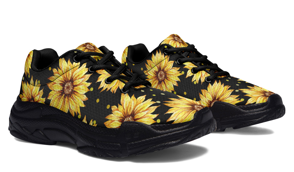 Sunflowers Chunky Sneakers - Offbeat Sweetie