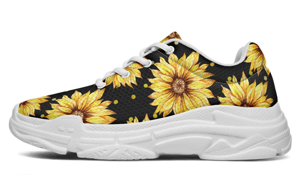 Sunflowers Chunky Sneakers - Offbeat Sweetie