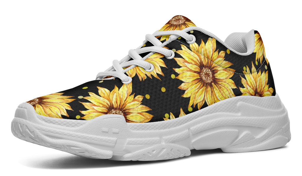 Sunflowers Chunky Sneakers - Offbeat Sweetie