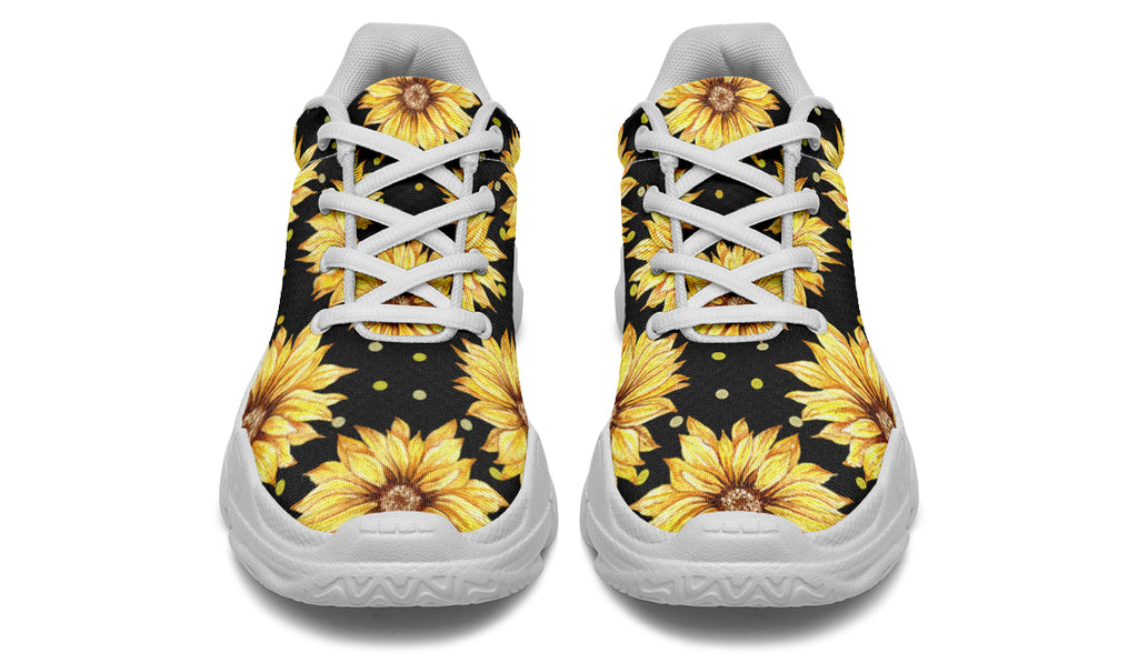Sunflowers Chunky Sneakers - Offbeat Sweetie