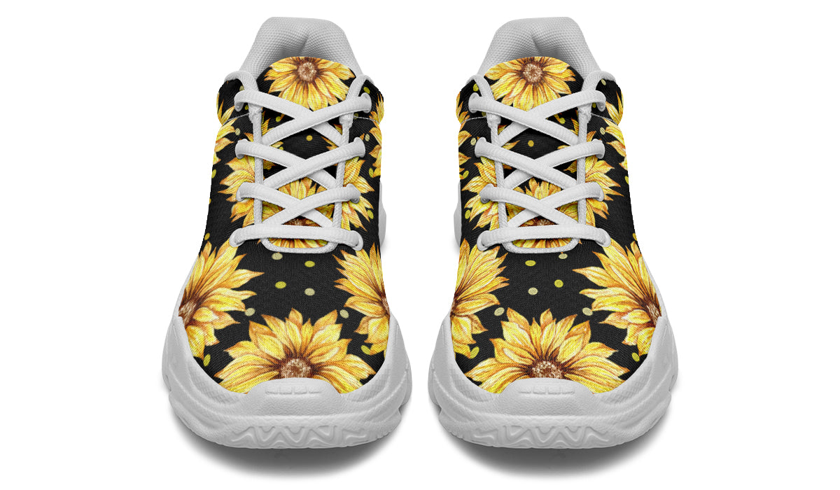 Sunflowers Chunky Sneakers - Offbeat Sweetie