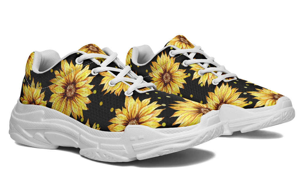 Sunflowers Chunky Sneakers - Offbeat Sweetie