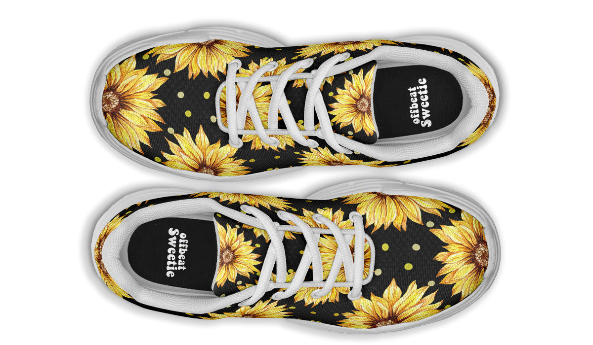 Sunflowers Chunky Sneakers - Offbeat Sweetie