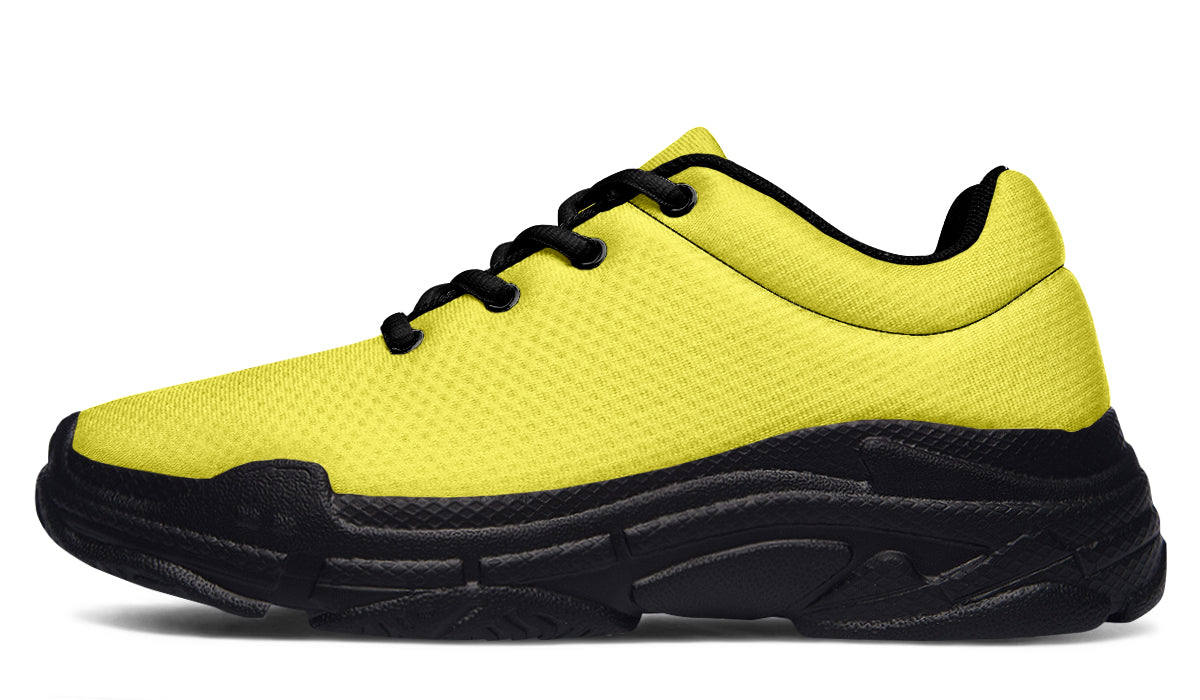 Sunny Yellow Chunky Sneakers - Offbeat Sweetie