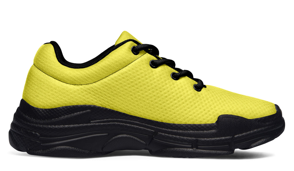 Sunny Yellow Chunky Sneakers - Offbeat Sweetie