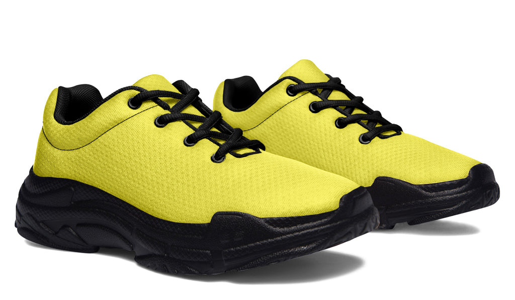 Sunny Yellow Chunky Sneakers - Offbeat Sweetie