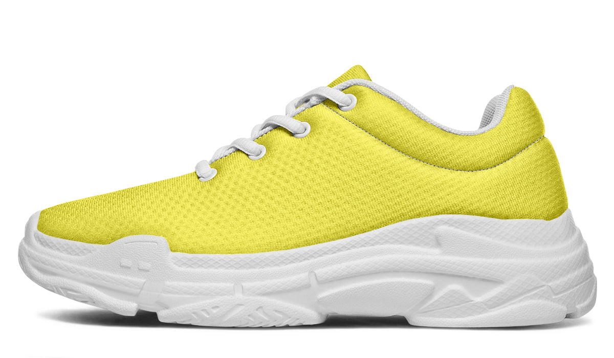 Sunny Yellow Chunky Sneakers - Offbeat Sweetie