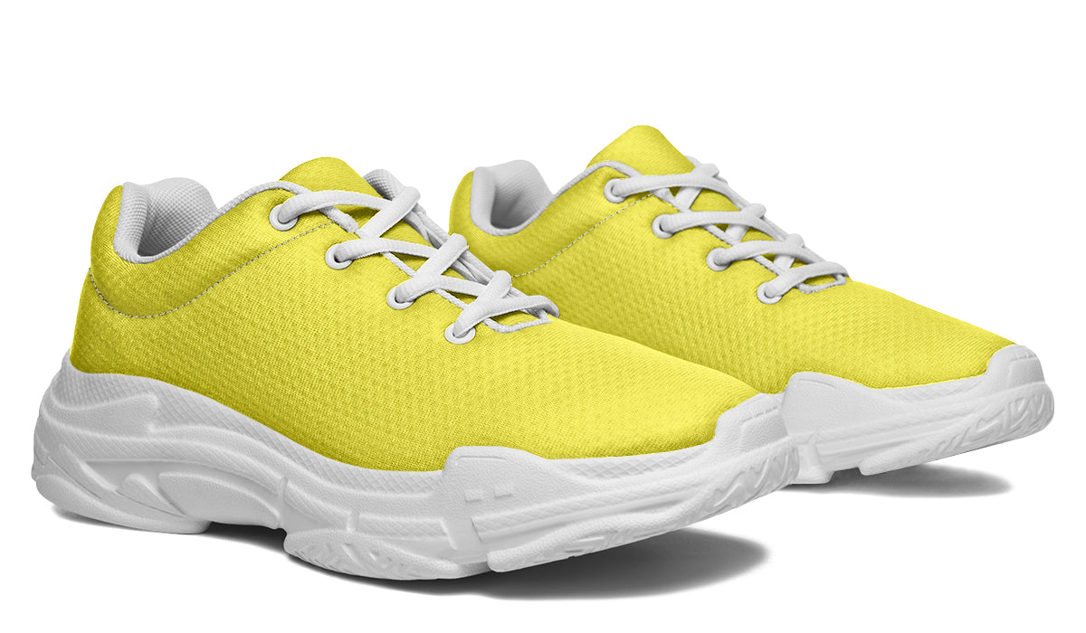 Sunny Yellow Chunky Sneakers - Offbeat Sweetie