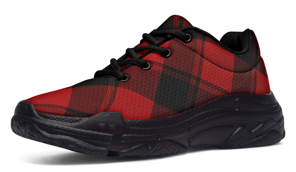 Toffee Apple Plaid Chunky Sneakers