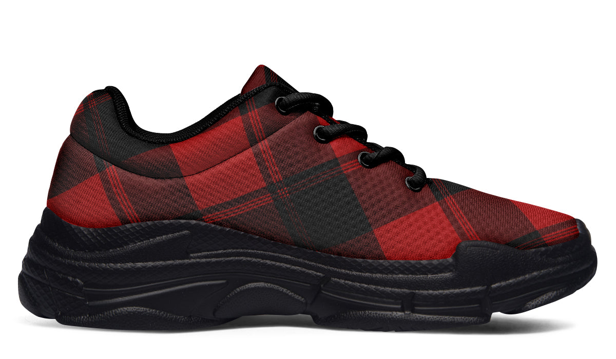 Toffee Apple Plaid Chunky Sneakers