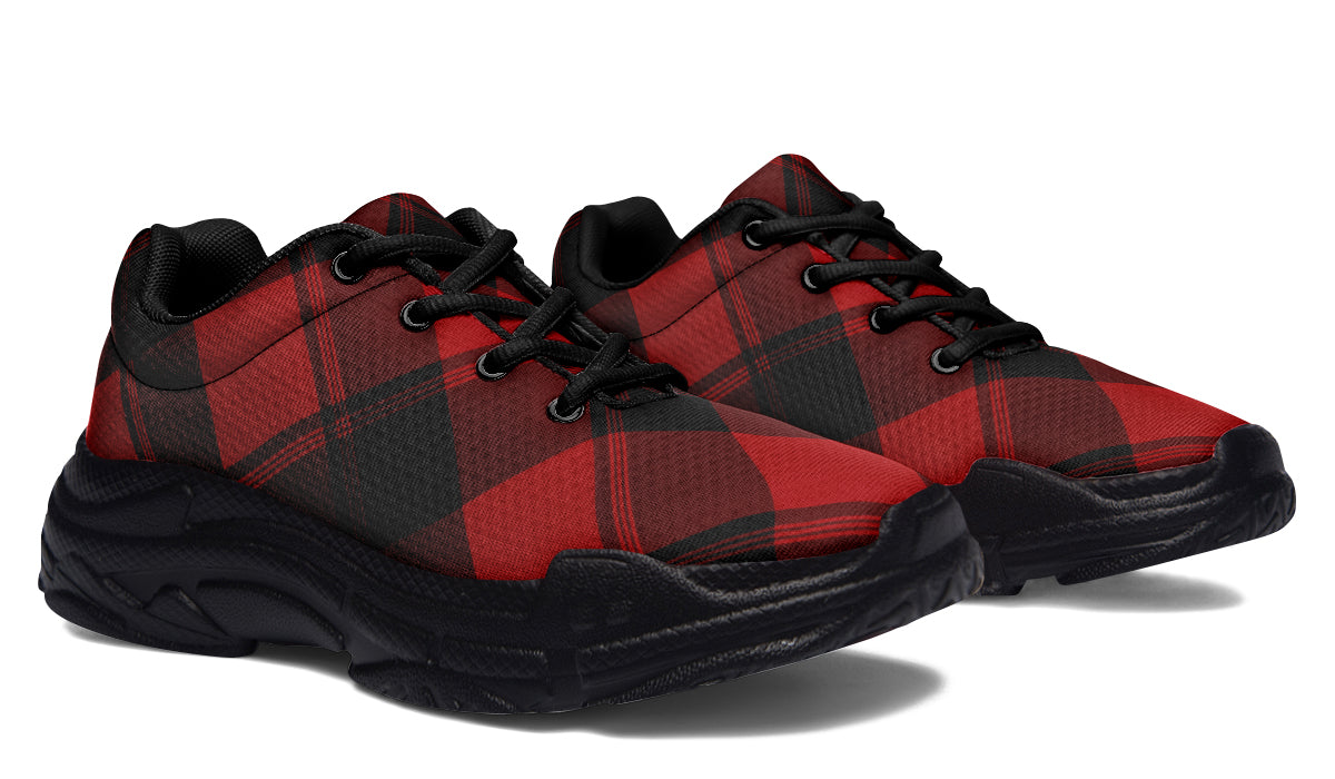 Toffee Apple Plaid Chunky Sneakers