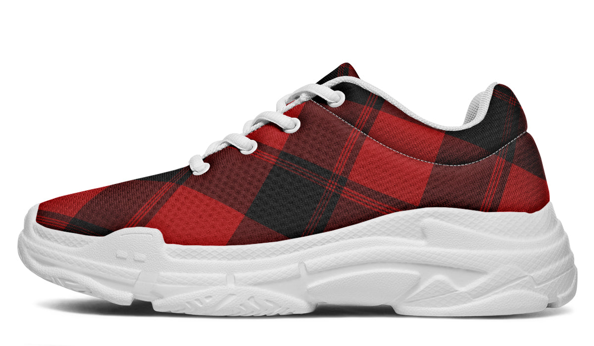 Toffee Apple Plaid Chunky Sneakers