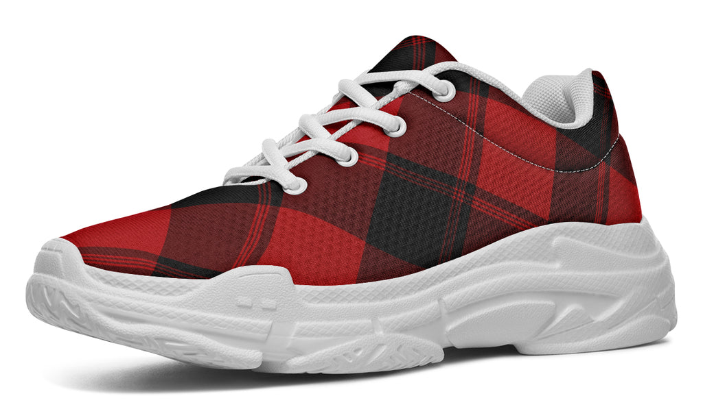 Toffee Apple Plaid Chunky Sneakers