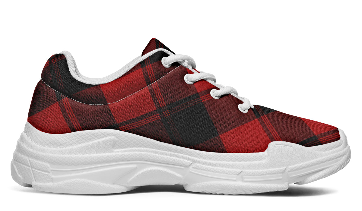 Toffee Apple Plaid Chunky Sneakers