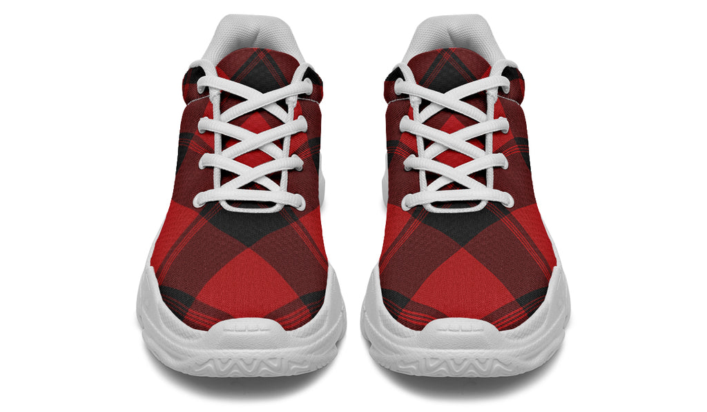 Toffee Apple Plaid Chunky Sneakers