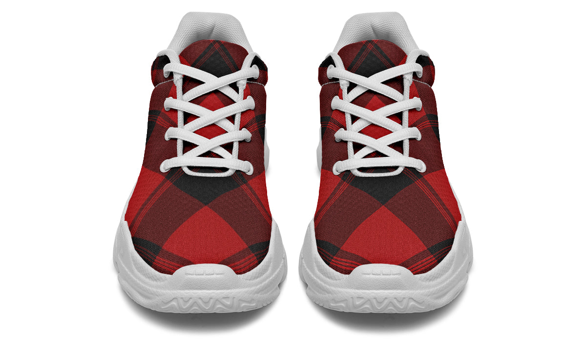 Toffee Apple Plaid Chunky Sneakers