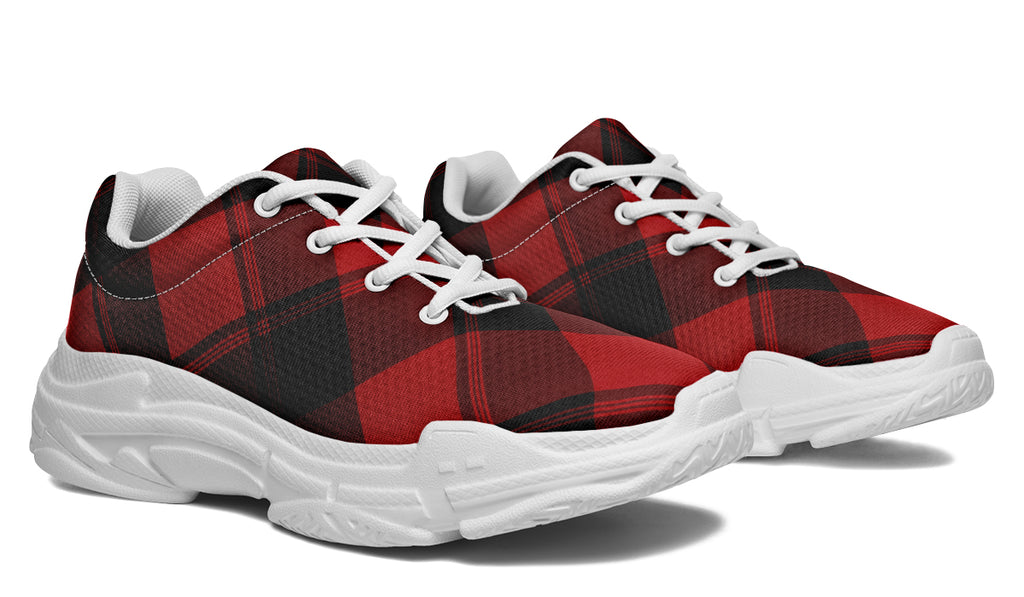 Toffee Apple Plaid Chunky Sneakers