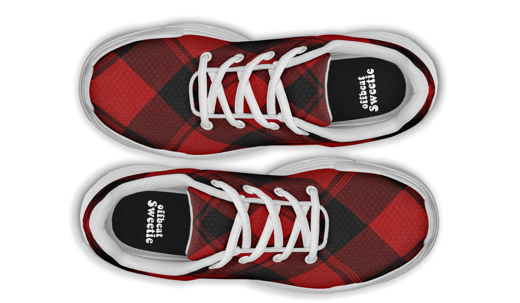Toffee Apple Plaid Chunky Sneakers