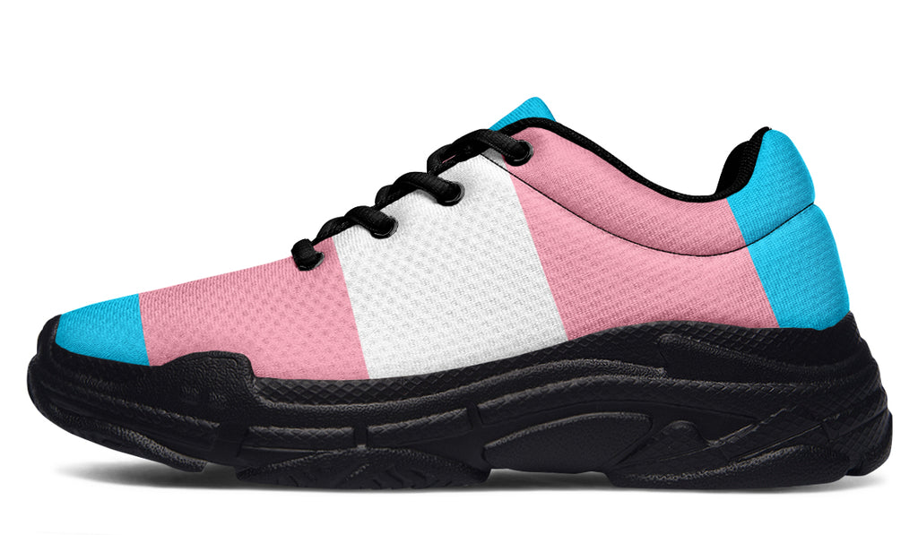 Trans Flag Chunky Sneakers - Offbeat Sweetie