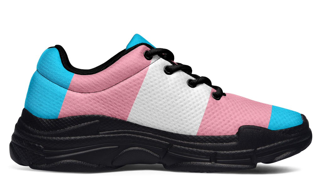 Trans Flag Chunky Sneakers - Offbeat Sweetie