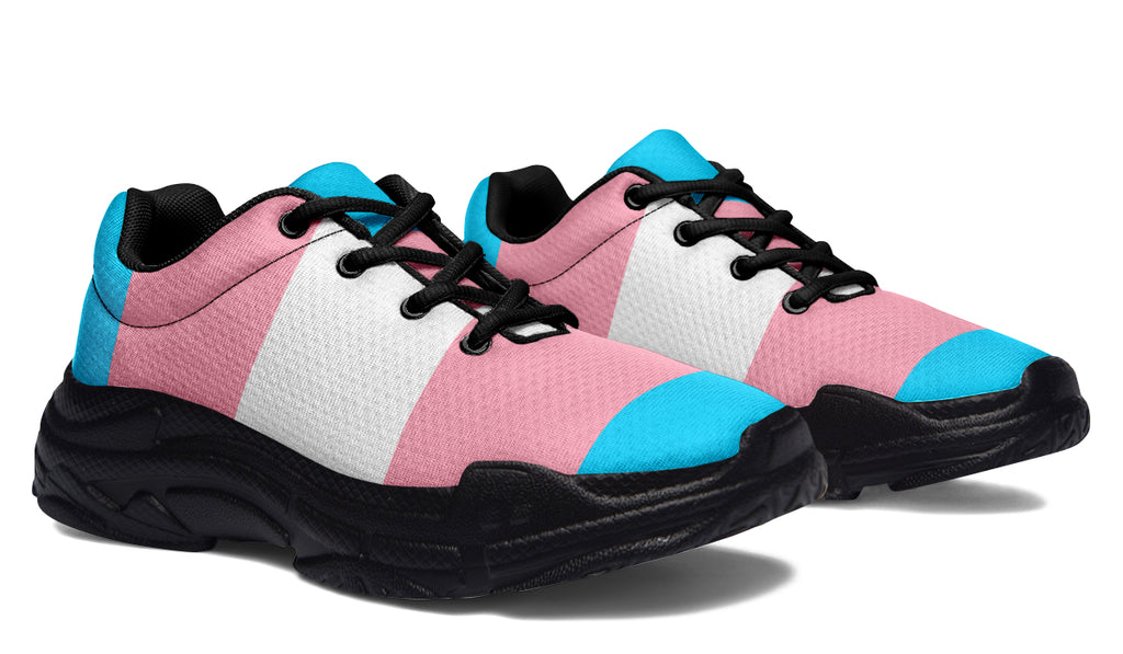 Trans Flag Chunky Sneakers - Offbeat Sweetie
