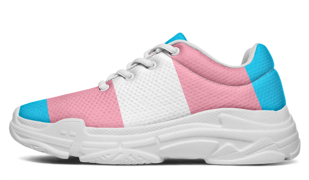 Trans Flag Chunky Sneakers - Offbeat Sweetie
