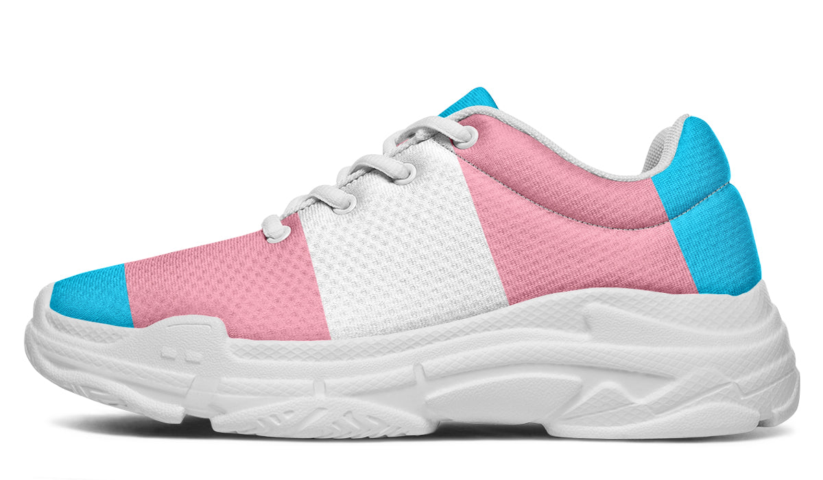 Trans Flag Chunky Sneakers - Offbeat Sweetie