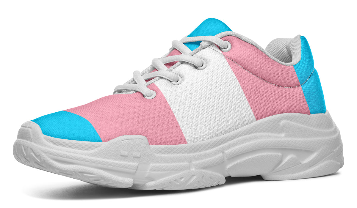 Trans Flag Chunky Sneakers - Offbeat Sweetie