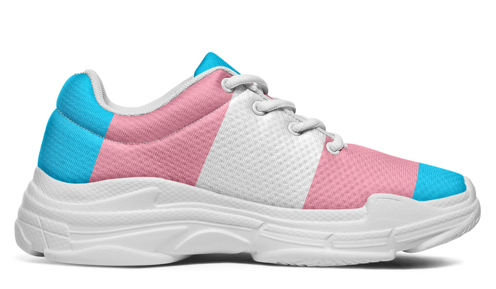 Trans Flag Chunky Sneakers - Offbeat Sweetie