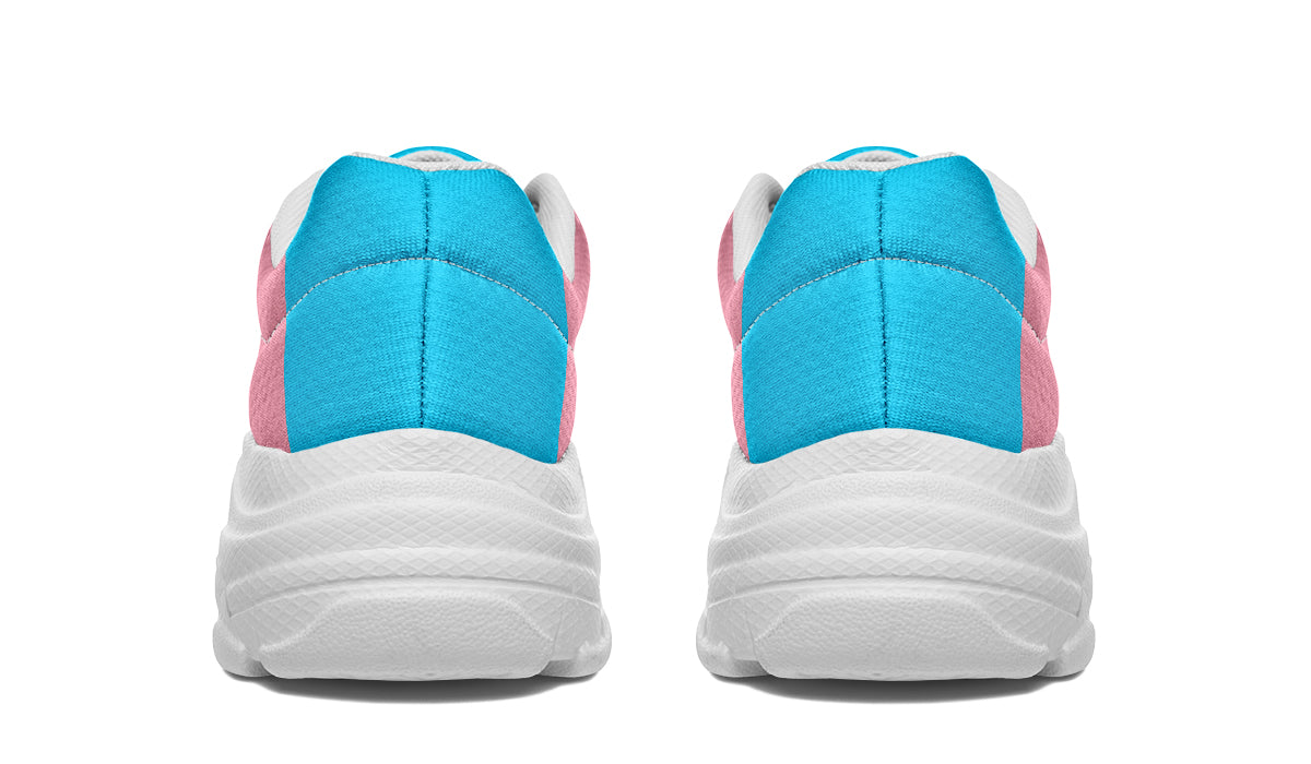 Trans Flag Chunky Sneakers - Offbeat Sweetie