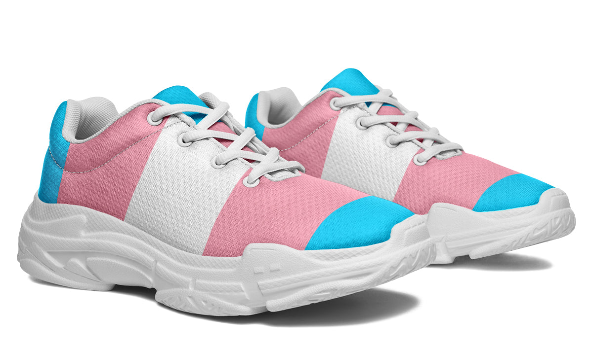 Trans Flag Chunky Sneakers - Offbeat Sweetie