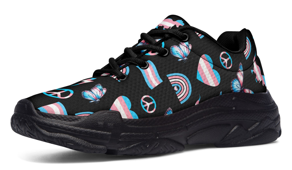 Trans Love Chunky Sneakers - Offbeat Sweetie