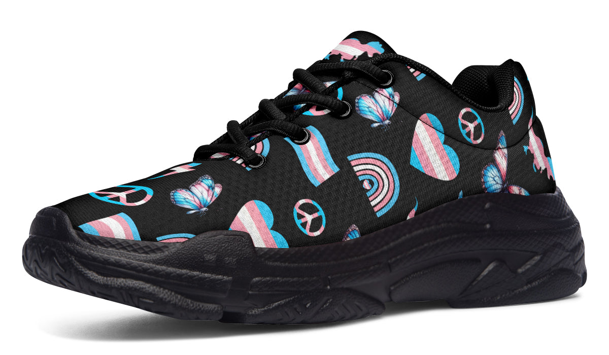 Trans Love Chunky Sneakers - Offbeat Sweetie