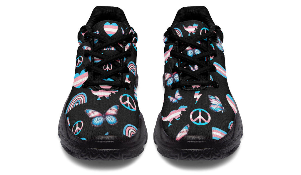 Trans Love Chunky Sneakers - Offbeat Sweetie