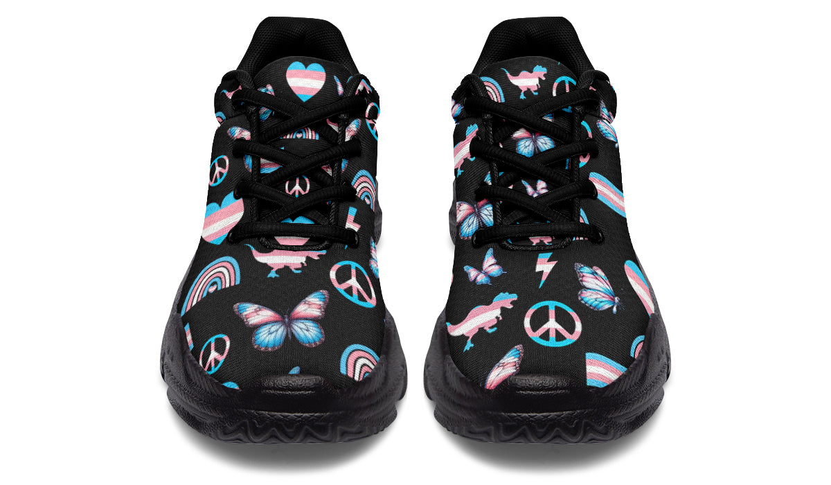Trans Love Chunky Sneakers - Offbeat Sweetie