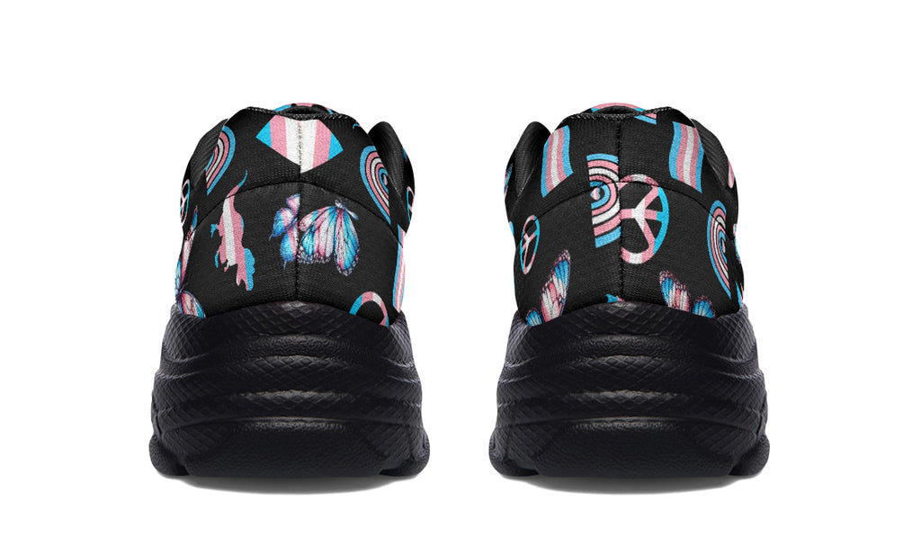 Trans Love Chunky Sneakers - Offbeat Sweetie
