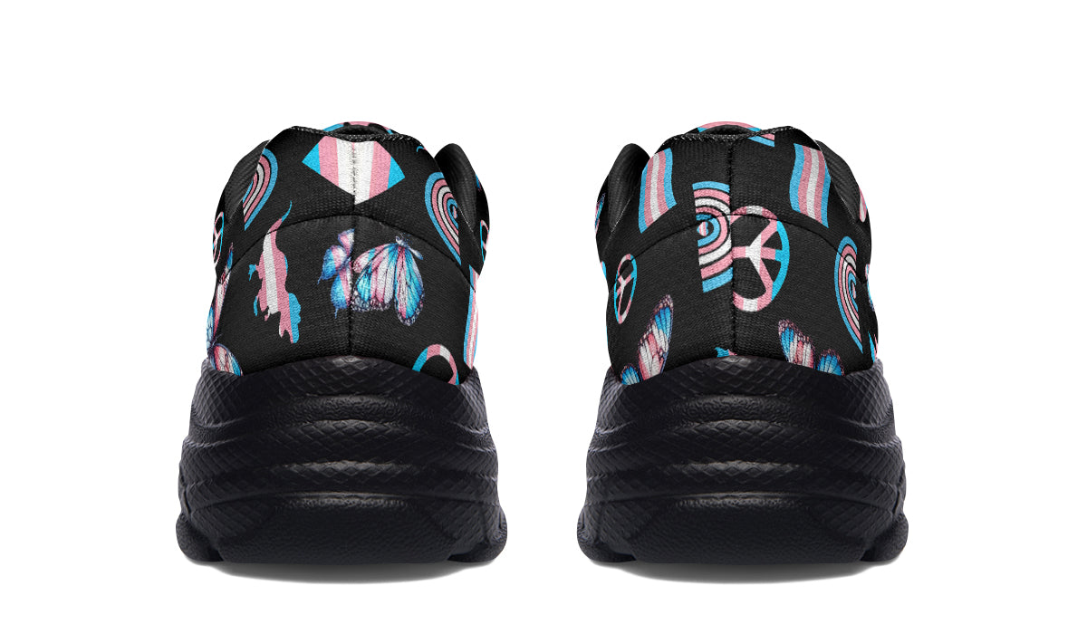 Trans Love Chunky Sneakers - Offbeat Sweetie