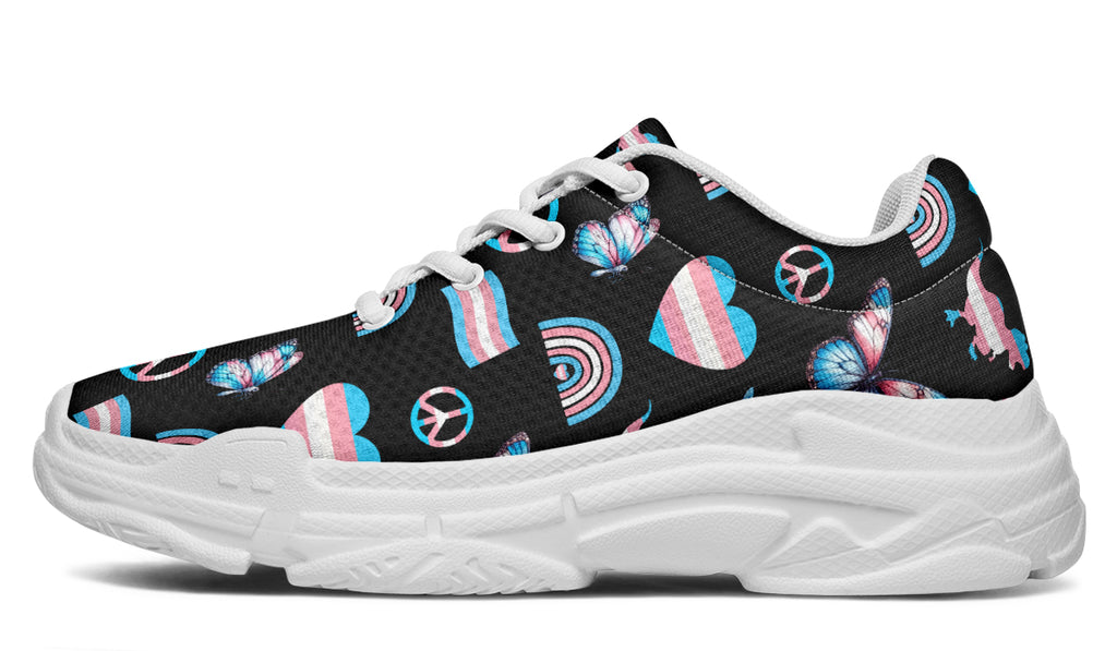 Trans Love Chunky Sneakers - Offbeat Sweetie