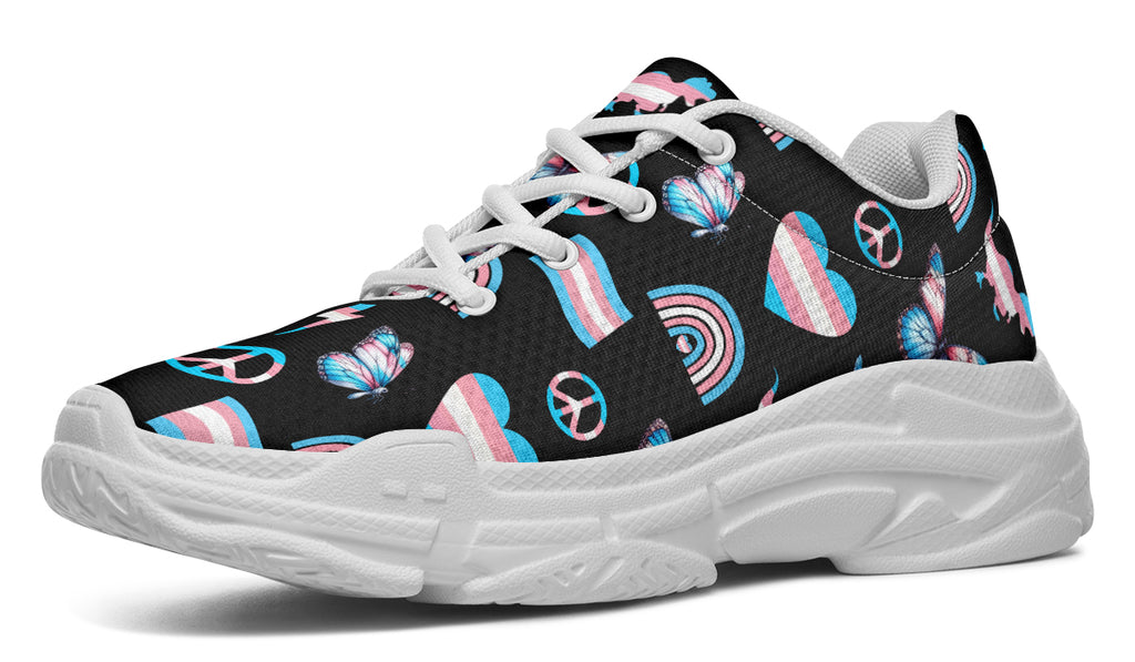 Trans Love Chunky Sneakers - Offbeat Sweetie